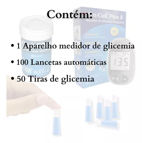 Medidor de Glicemia,Glicose Simples On Call Plus II - MEDLEVENSOHN