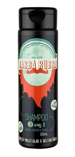 Shampoo 3 X 1 Para Barba Cabelo E Corpo 250ml - Barba Rubra