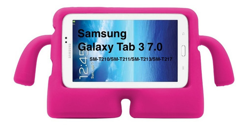Protector Uso Rudo Goma Manitas Samsung Tab 3 7 T210 Niños