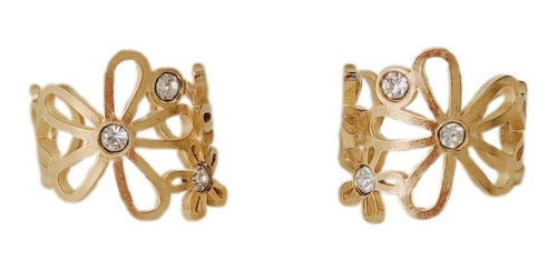 Ear Cuff Trepador Floral X 2 Acero