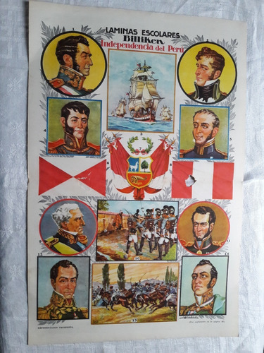 Independencia Del Peru - Lamina Coleccion Billiken 