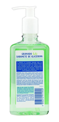 Sabonete Líquido De Glicerina Granado Bebê 250 Ml Erva-doce