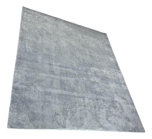 Tapete Antiderrapante 200x250 Cm (2,0x2,5 Metros) Pelo Baixo Cor Cinza Desenho do tecido Liso