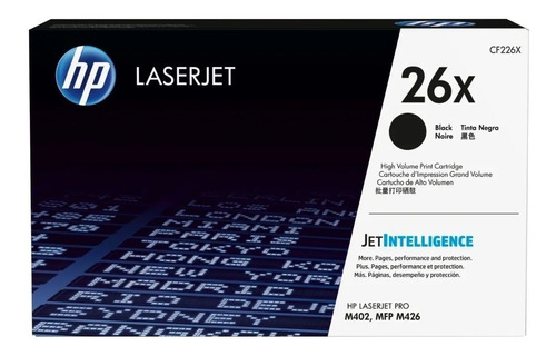 Cartucho De Toner Hp 26x Negro Laserjet Original Cf226x