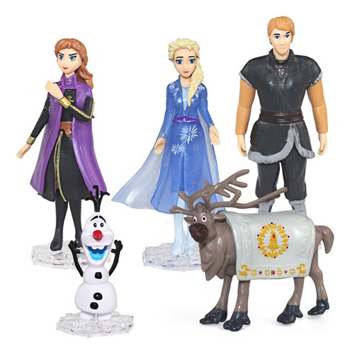 5pcs Frozen Elsa Anna Kristoff Olaf Sven Figura Juguete Mode