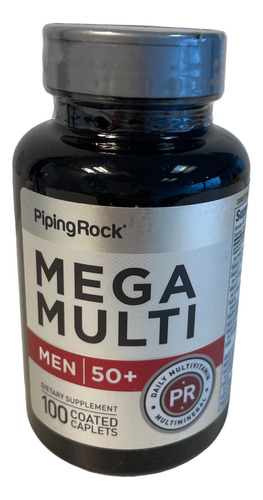 Piping Rock Mega Multi For Men 50 Plus, 100 Coated Caplets