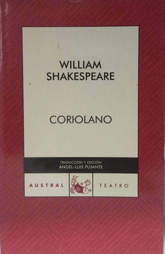 Libro Fisico Coriolano Willian Shakespare