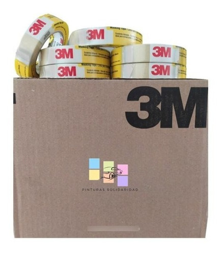 3m Masking Tape 18mm Linea 203 Caja Con 10 Piezas