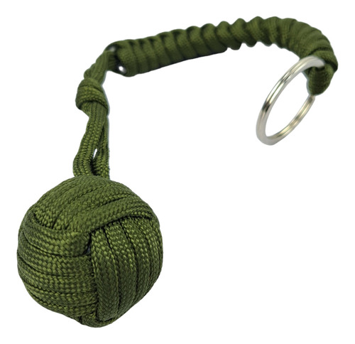 Paracord Chaveiro Esfera Defesa Pessoal Monkey Fist Verde