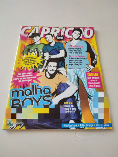 Revista Capricho Malhação Cauã Reymond Slaviero Bruno Ferrar