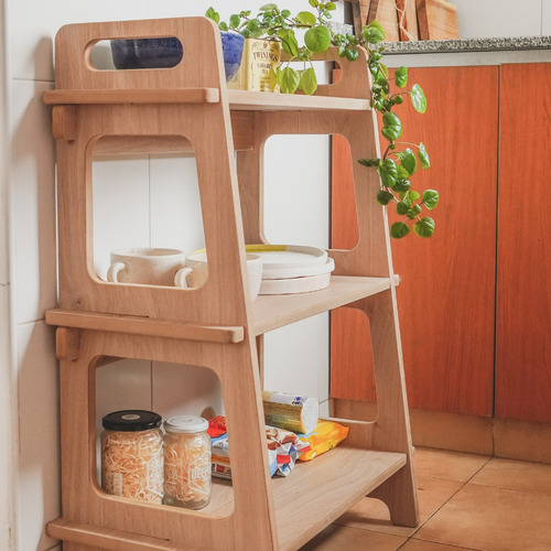 Imagen 4 de 10 de Organizador De Madera 82x60x35 + Mesa 60 Cm - Envío Gratis