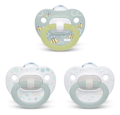 Nuk Orthodontic Pacifier Value Pack, Boy, 0-6 Months, 3-pac.