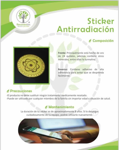 Sricker Antiradiación / Reconexión Bienestar Para Todos