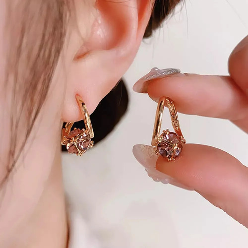 Aretes Plata Diamantes Circonita Cúbica Con Aguja Dama 2par