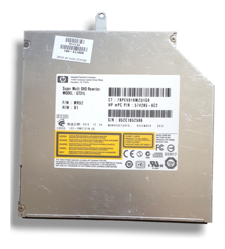 Grabadora Dvd Hp Super Multi Gt31l