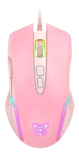 Mouse De Juego Onikuma  Cw905 Pink 6400 Dpi Full Velocidad 