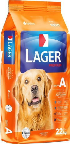 Imagen 1 de 2 de Alimento Perro Adulto Lager Premium 32 Kg + Regalo + Envío