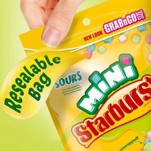 Starburst Minis Sours - Bolsa De Caramelos, 8.0 Onzas (paque