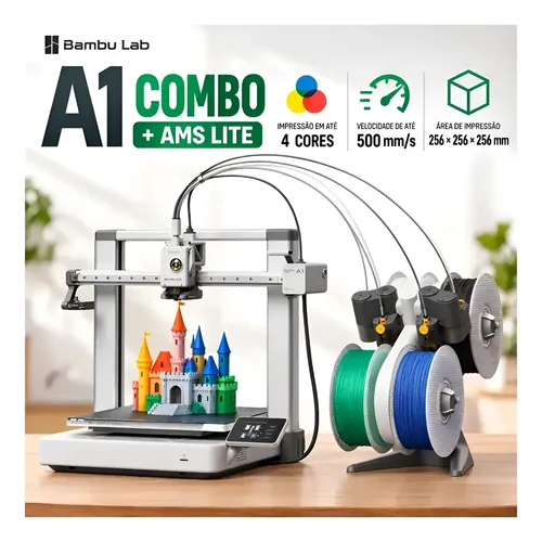 Impressora 3d Fdm Bambu Lab A1 Ams Lite Combo Bivolt Wifi