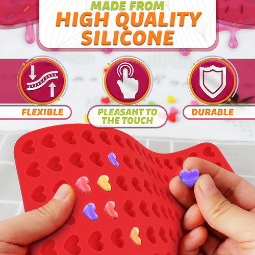 Mini Molde De Silicona Corazón Para Gomitas Y Caramelos