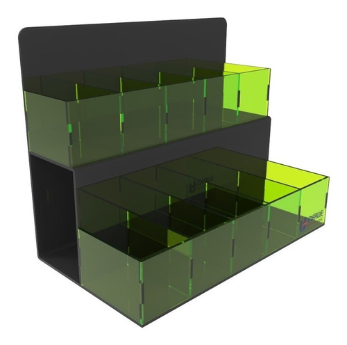 Expositor Balas Guloseimas Em Acrílico - Verde Fluorescente