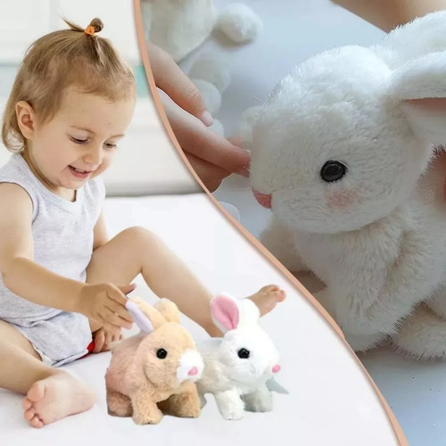 D Conejito De Pascua Eléctrico De Peluche Que Camina Y Hace