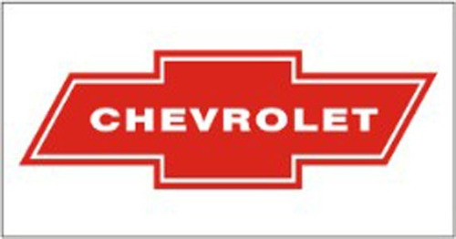 Bandera Blanca - Logo Rojo - Chevrolet - Nueva - 145x70cm