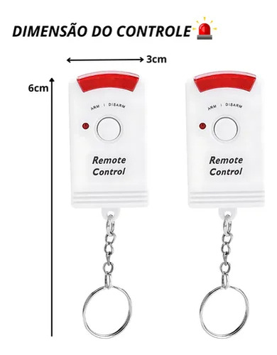 Kit Alarme Residencial Sem Fio Com Sensor E Controles