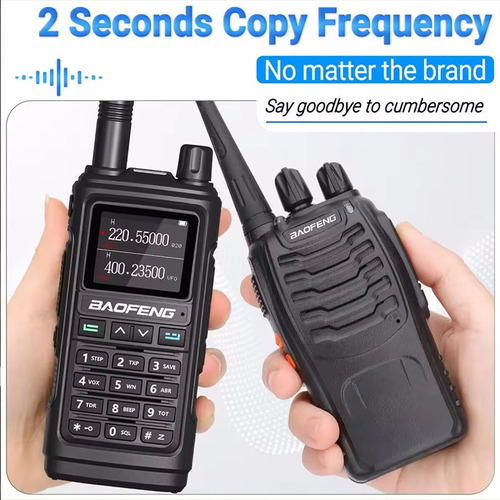 2 Radio Walkie Talkie Baofeng Uv17 Uhf/vhf 1000 Canale Negro Bandas de frecuencia 20.5KHz | 12.5KHz