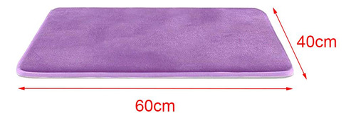 Alfombra De Baño De Espuma De Memoria Suave, Morado 40x60cm