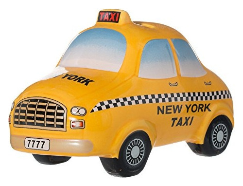 Ciudad De Nueva York Taxi Ceramic Piggy Money Bank - Con