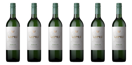 Botella De Vino Blanco Semillon 750ml Bodegas Lopez 1898 X6u