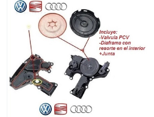 Valvula Pcv Audi Vw Seat Passat Golf Gti Cc Eos Tiguan Jetta