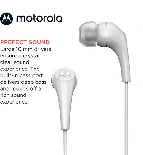 Audífonos Motorola Earbuds 2- S Mano Libres 3.5 Color Blanco