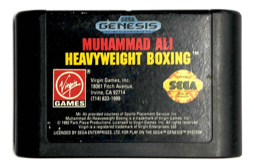 Muhammad Ali Heavyweight Boxing Juego Original Sega Genesis