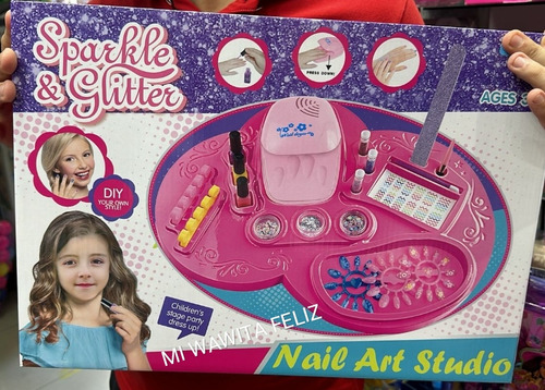 Estudio De Manicure Sparkle Glitter Especial Niñas