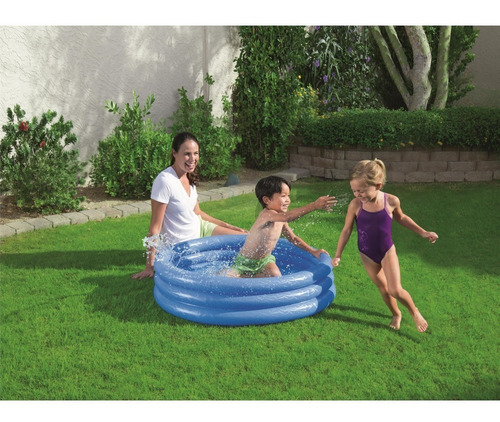 Imagen 5 de 5 de Pileta Inflable Bestway 51024 Redonda 3 Aros 102x25cm 101 Lt