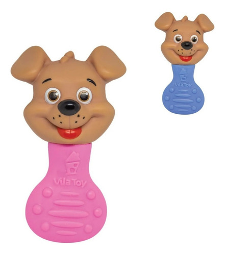 Chocalho Mordedor Bebe Macio Com Barulho Suave Cachorro Dog
