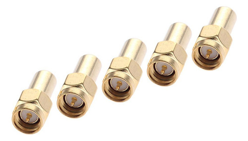 5x Terminal Tapa Carga Simulada 2w 50ohm Chapado En Oro
