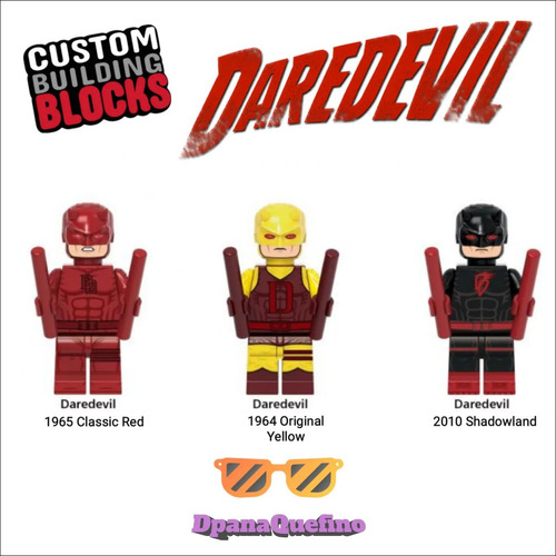 L E G O Custom Premium Superheroes Daredevil Minifiguras