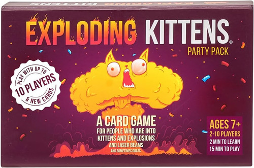Juego De Cartas Exploding Kittens Asmodee Party Pack English