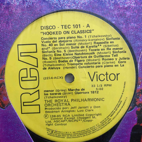 Hooked On Classics Lp Single Philharmonic Orchestra (Usado)