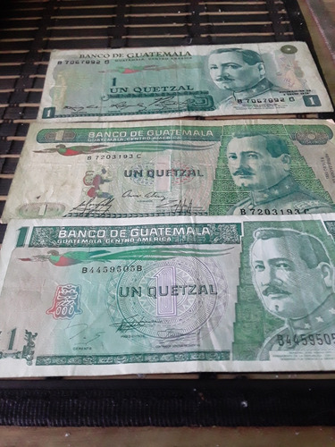 Vendo Billetes Fe 1 Quetzal Del Año 1974 1984 1985