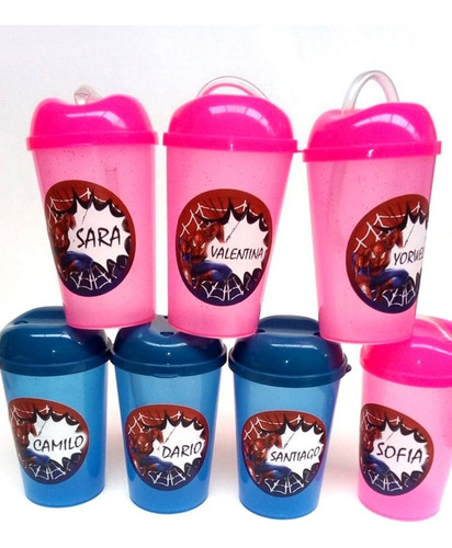 Vaso Con Tapa Pitillo Flexible Personalizado 10 Onzas Piñata