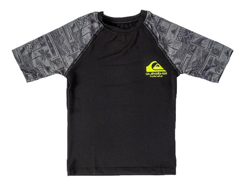 Remera Quiksilver Lifestyle Hombre Mc Aloha Time Neg-gri Cli