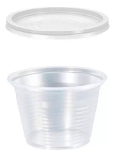 Kit 200 Potes Com Tampa De 100ml Descartáveis Gelatina Molho
