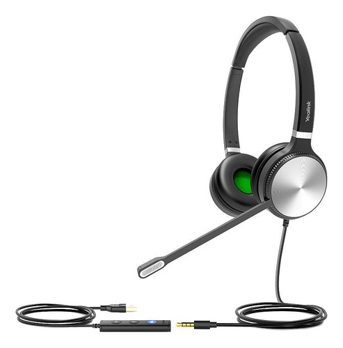 Headset Com Fio Yealink Modelo Uh36 Duplo Teams