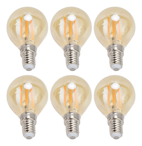 Bombilla Led De Filamento G45 E14, Color Dorado Vintage, Reg