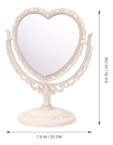 Frcolor Espejo De Maquillaje En Forma De Corazón, Espejo De