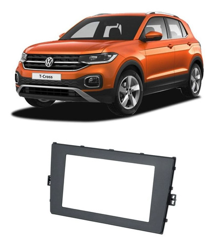 Moldura Painel Automotivo Vw T-cross 2019 A 2021 Preta